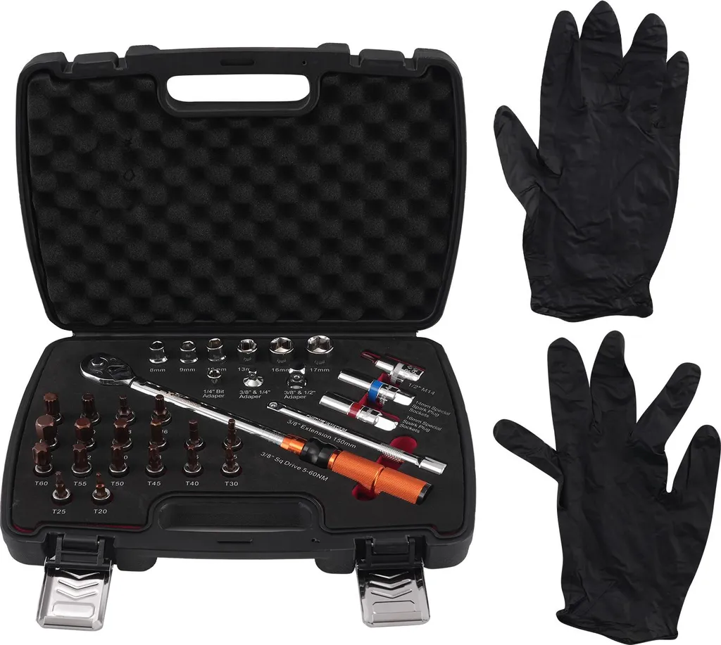Coffret clé dynamométrique 3/8 pouce pour entretien mécanique de précision