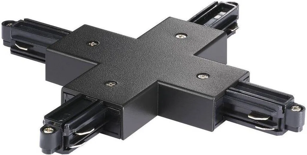 Connecteur en X pour rail électrique : solution pour croisement blanc mat - 2