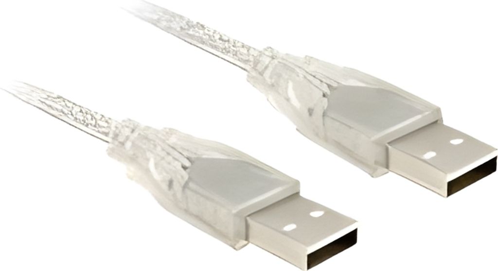 DELOCK USB Kabel A -> A St/St 0.50m transparent