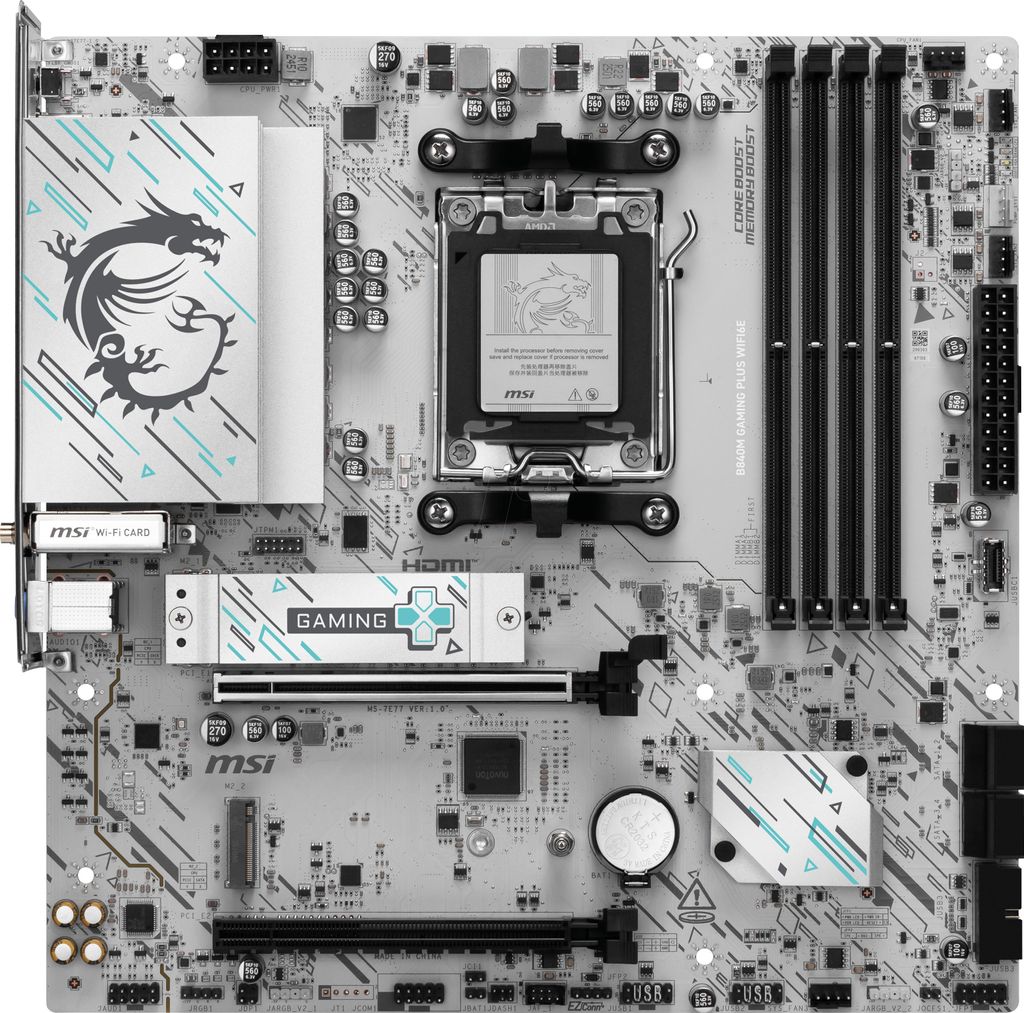 MSI B840M GAMING PLUS WIFI6E - Mainboard - mATX