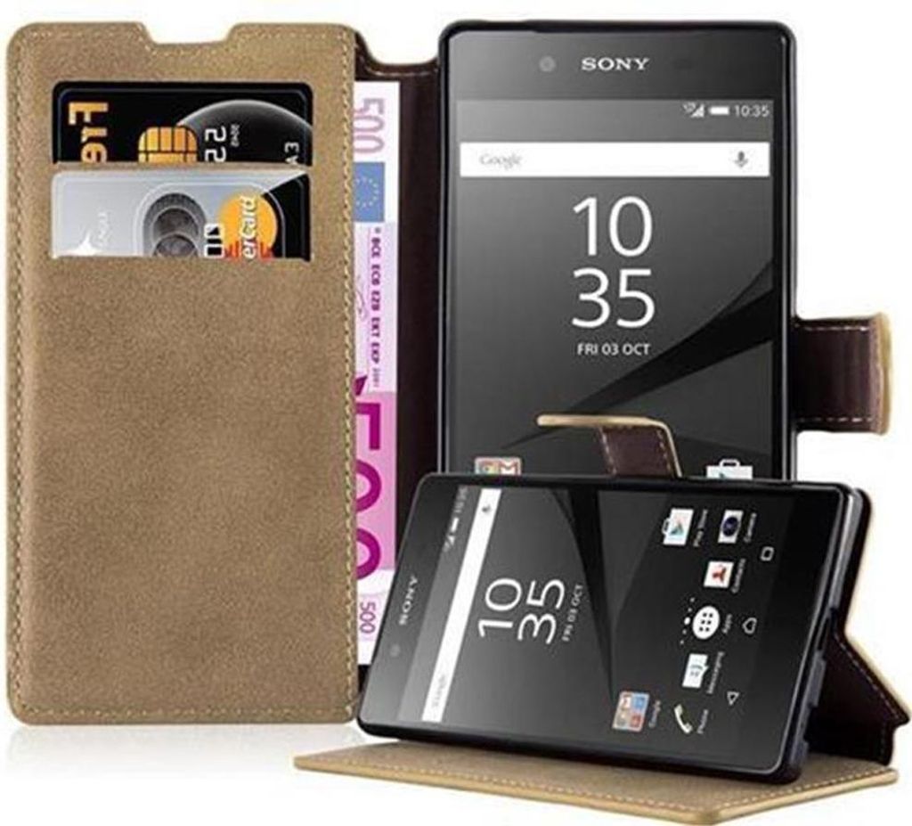 Cadorabo Custodia per Sony Xperia Z5 in Marrone Custodia Immagine del prodotto 