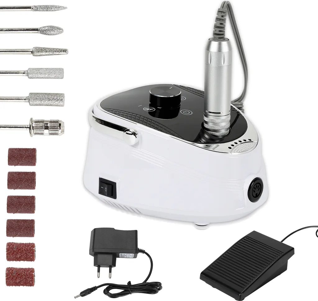 Fiqops fresa elettrica per unghie 35000 rpm set manicure professionale pedicure lima per unghie cura del piede