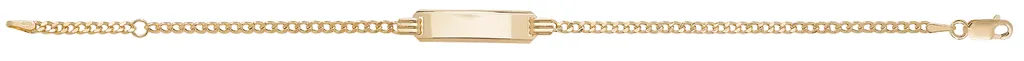 Gourmette Fille Or 375 maille 2mm, longueur 14cm pour cadeau enfant