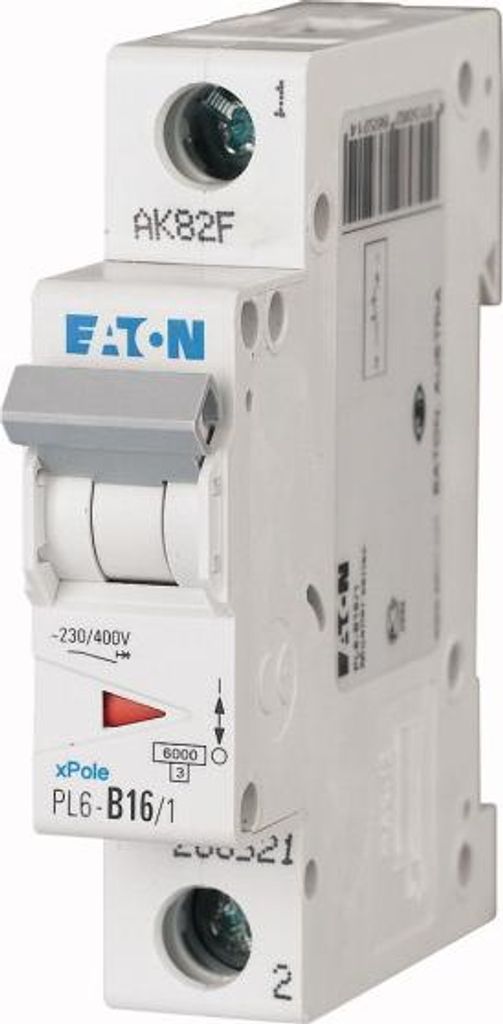 Leistungsschalter 1P B 16A 6kA AC PL6-B16/1 286521 Produktbild 