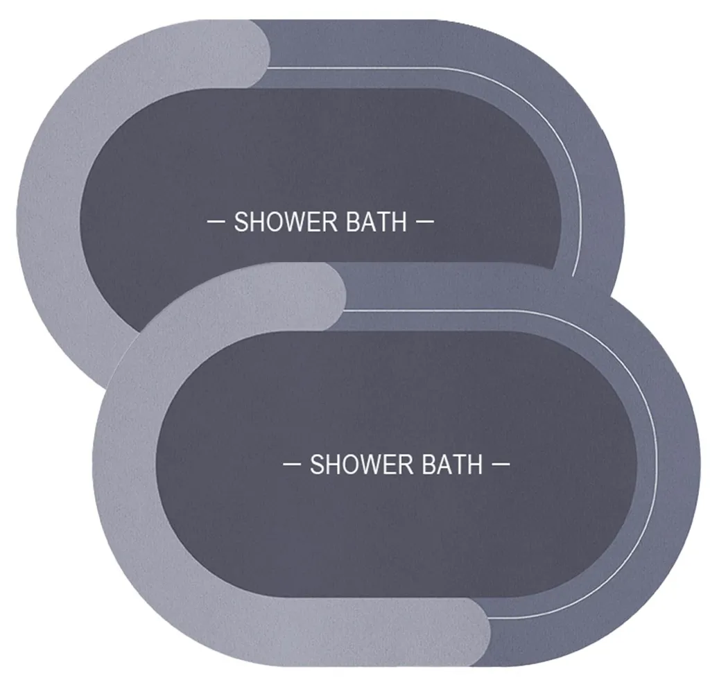 Tapis de Bain Antidérapant Lot de 2 : Fini les Sols Mouillés et Glissants