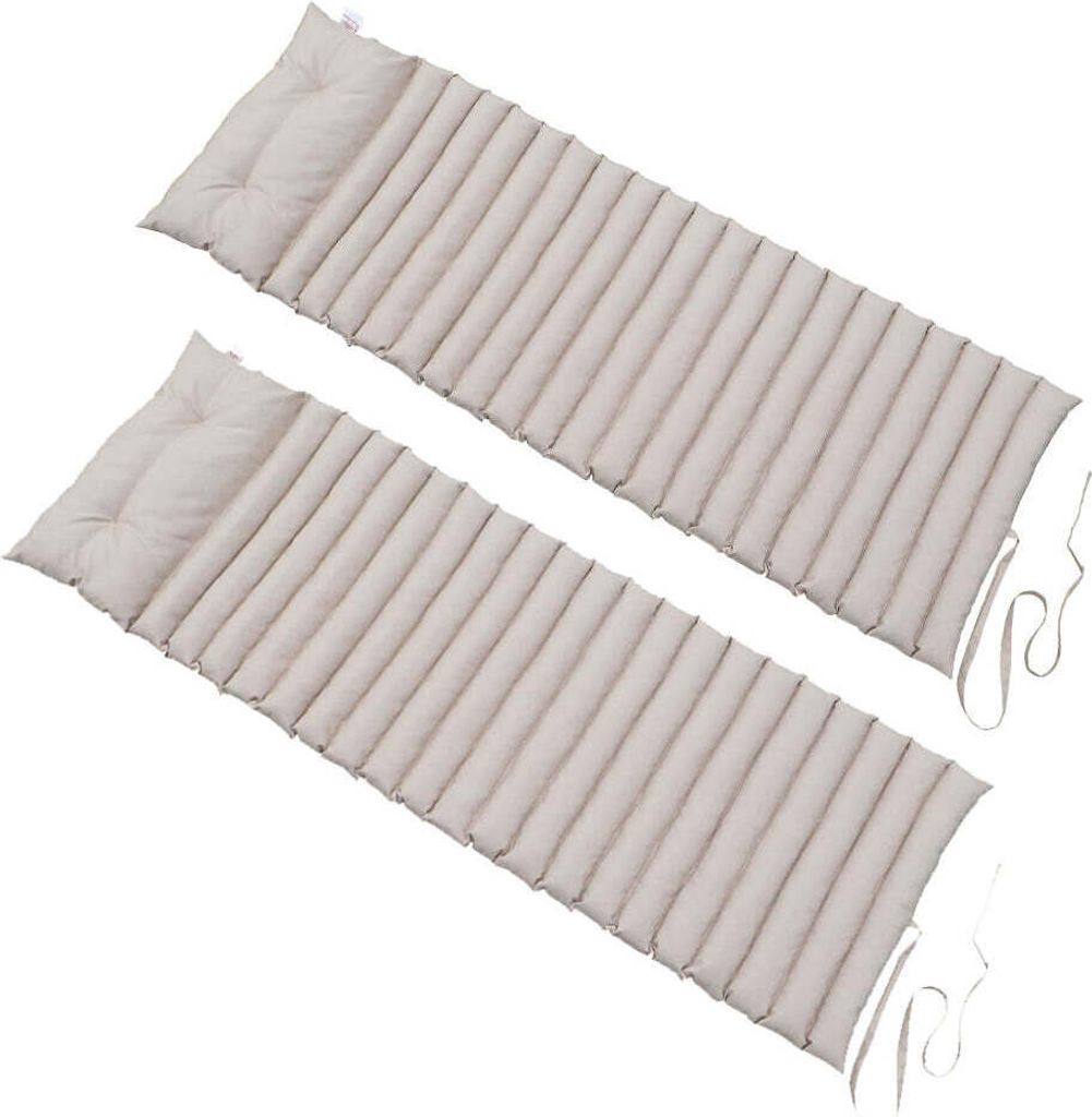 Set mit 2 taupefarbenen liegematratzen 180 cm Red deco 2X SORMIOU TAUPE