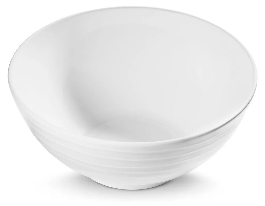 Bol de 27cm Gmundner Keramik Blanc Flammé - Céramique Peinte à la Main