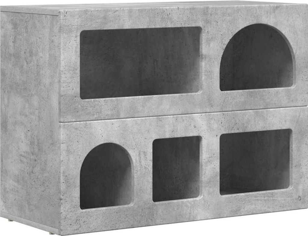 Sideboard Beton Grau 80,5 x 35 x 59 cm Holzwerkstoff