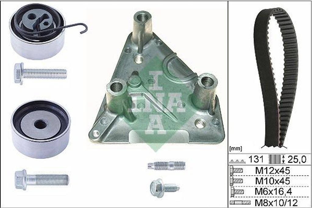 INA 530 0492 10 Zahnriemensatz OE 55597415 kompatibel mit Corsa, Astra G, Combo, Corsa C, Meriva