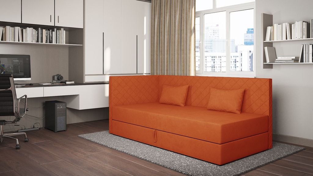 Tagesbett mit Stauraum 90x200 ALAMO 4 - orange