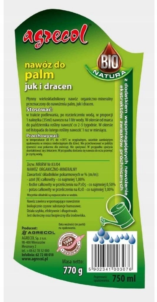 A product label for liquid fertilizer.