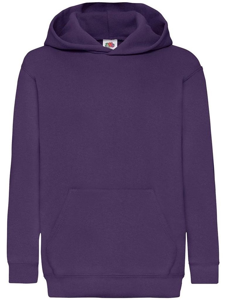 Fruit of the Loom Kinder Kapuzen Pullover Klassik 80/20 RW4838 (5/6 Jahre (116)) (Violett)