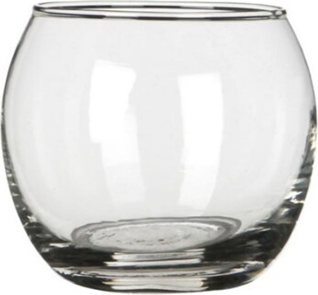 Windlicht Glas klar Kugel H7cm Ø8cm Ballglas Kugelglas Teelichtglas Teelichthalter
