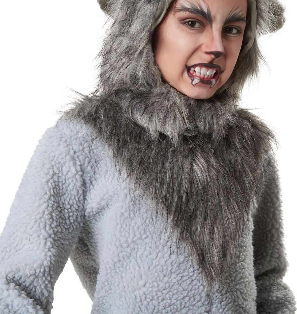 Dressforfun Kinderkostüm Wölfchen Wildfang - Overall Mit Kapuze & Pfoten, Größe 116