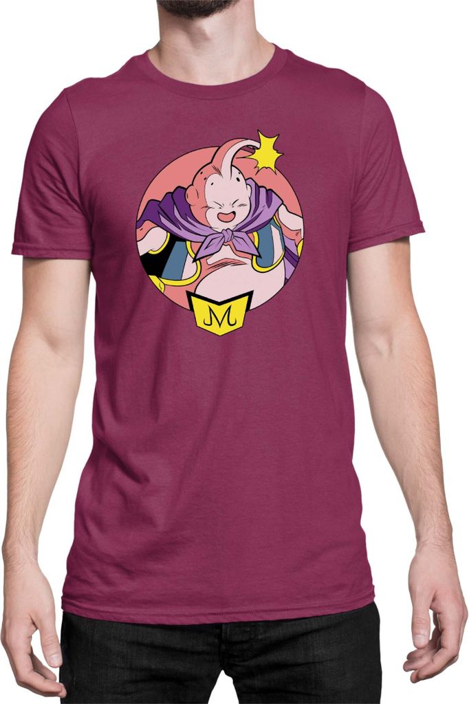 Herren T-Shirt Dragon Anime Manga Ball Z Majin Boo 02, Man M / Burgundy