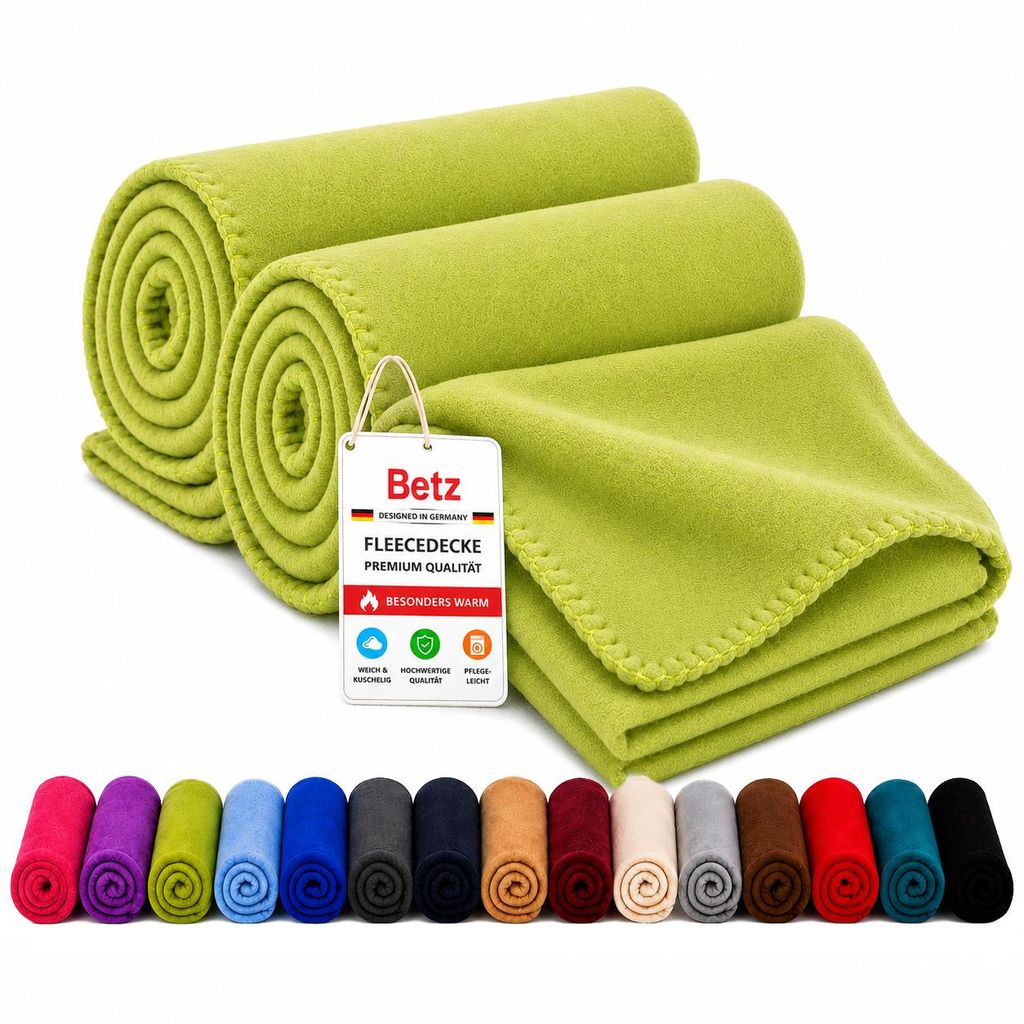 Betz Fleecedecke 2 Stück 130x170 cm 180g/m² – Wohndecke & Produktbild 