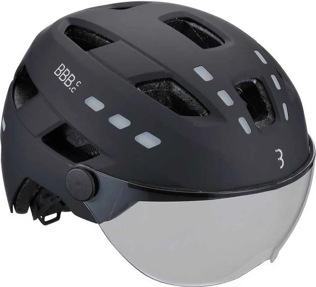 Casque BHE-163 District LED Faceshield : fini le vent dans les yeux