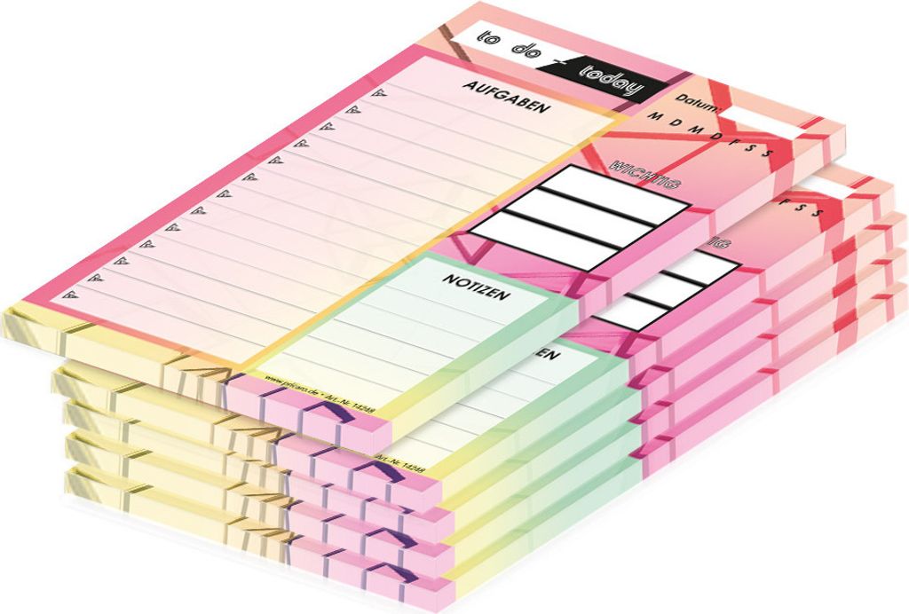 PRICARO To-Do Liste "Today", A6, 5 Stück