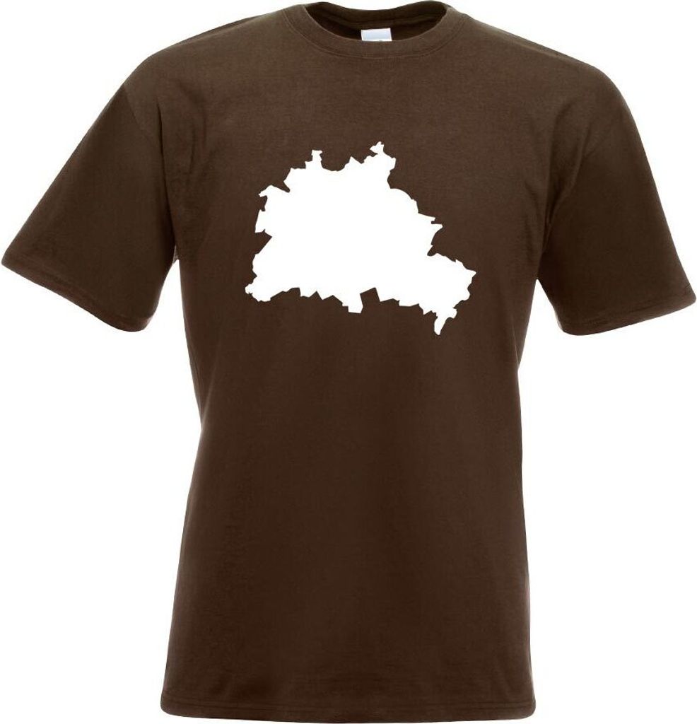 Kiwistar - T-Shirt - Chocolate - Berlin Deutschland Silhouette Motiv Bedruckt Funshirt Design Print - mit Motiv Bedruckt - Funshirt Design - Sport ...