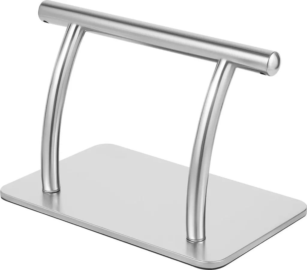 Repose-pieds en acier inoxydable 30x19 cm - Modèle portable argenté