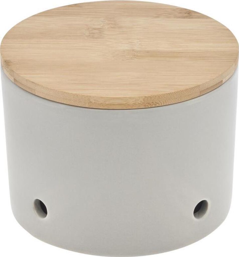 Knoblauchtopf CERA-DESIGN Silver hellgrau aus Keramik MAGU WA