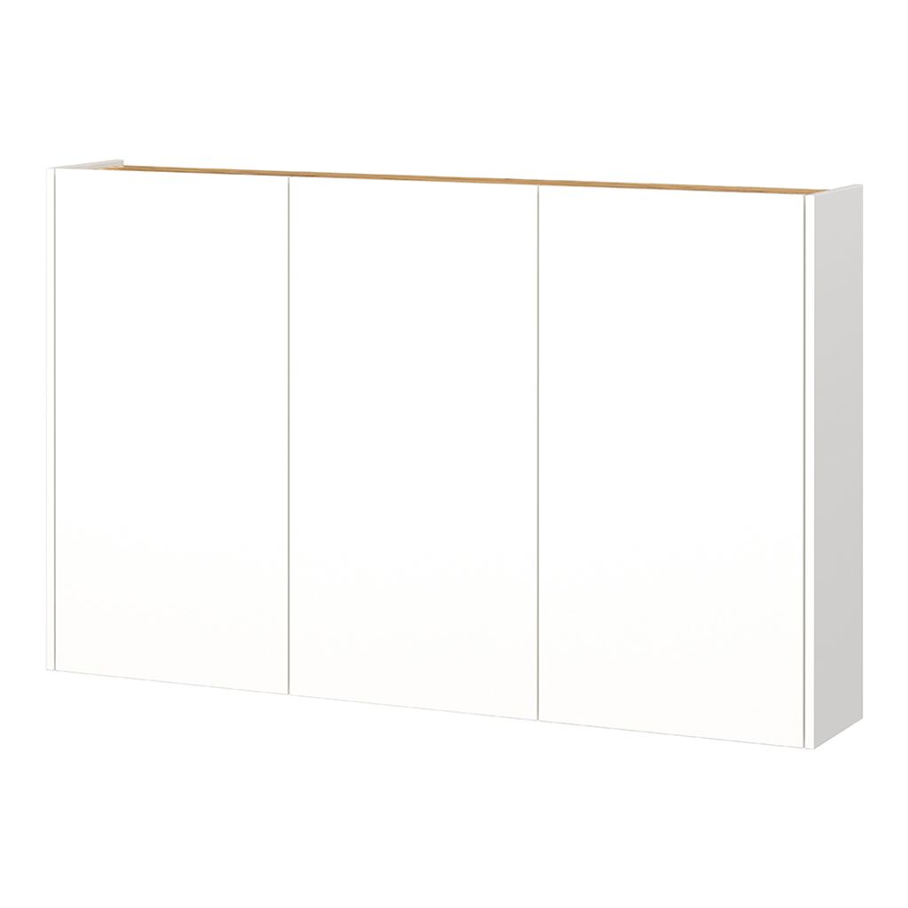 Flurschrank Schuhschrank 138cm in weiß mit Eiche LAPUA-01 Produktbild 