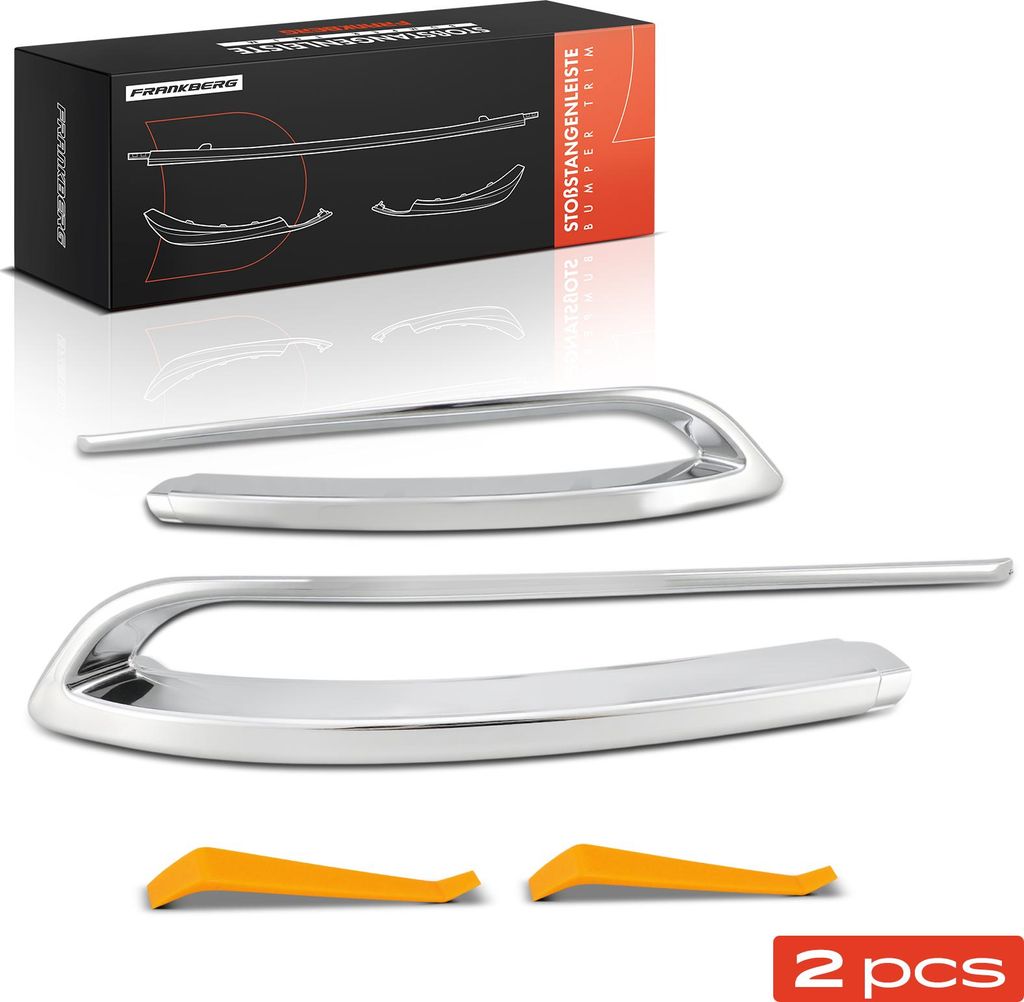 Frankberg 2x Zierleiste Stoßfänger Hinten Links Rechts für BMW 5er F10 1.6L 2.0L 2.5L 3.0L 4.4L 2009-2016
