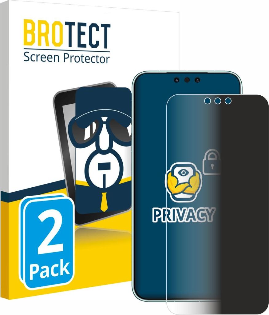 2x BROTECT Sichtschutzfolie für Huawei Mate 80 Pro Max Anti-Spy Privacy Sichtschutz Blickschutz Folie Blaulicht-Schutz