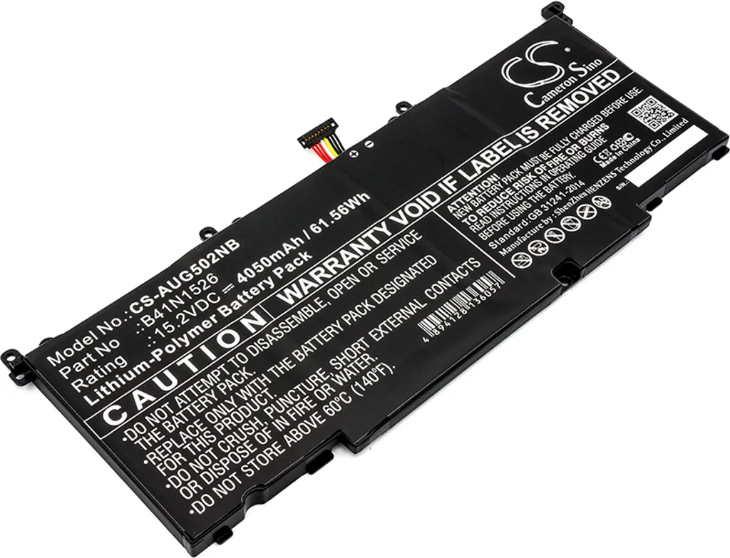 Batterie Interne pour Laptop Asus FX502VD et FX502VE 15.2V par TECHTEK PC