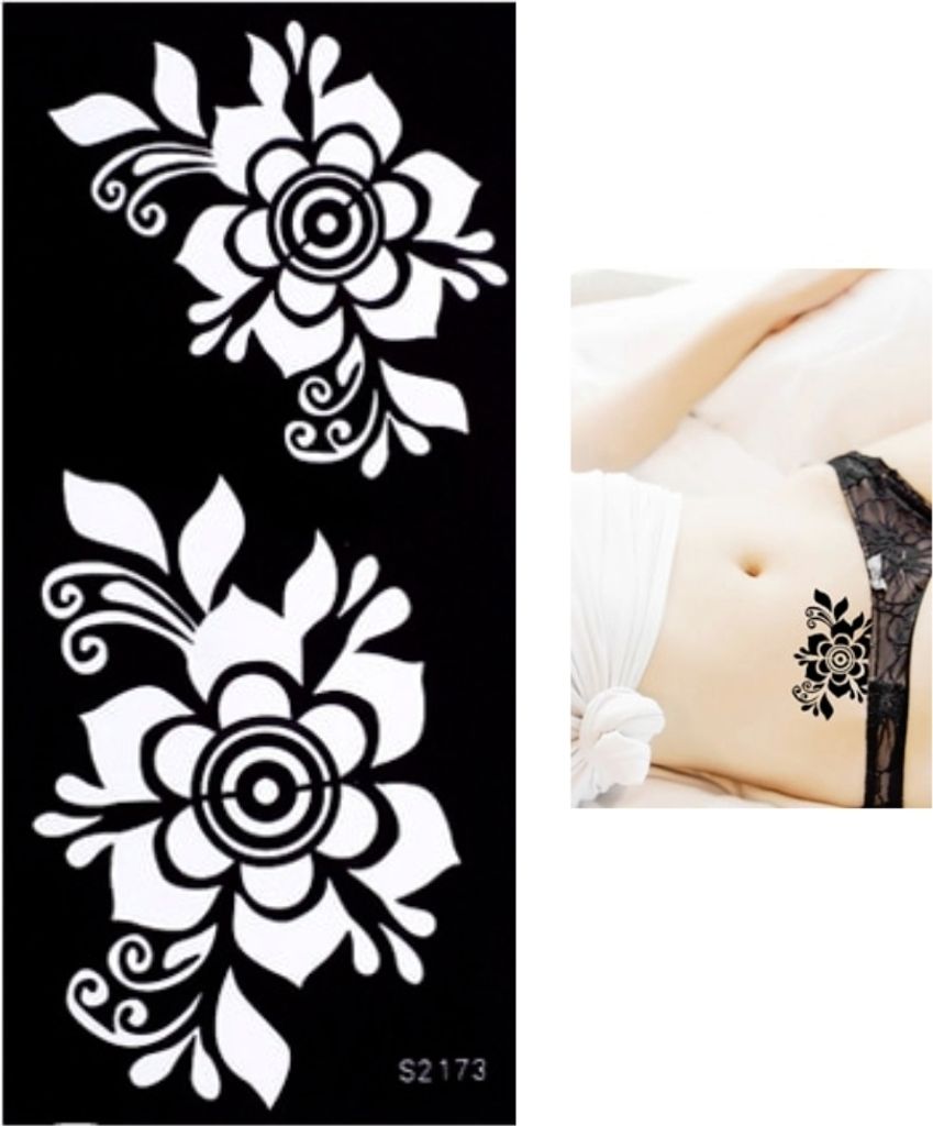 Henna Tattoo Schablone Airbrush Stencil Blume