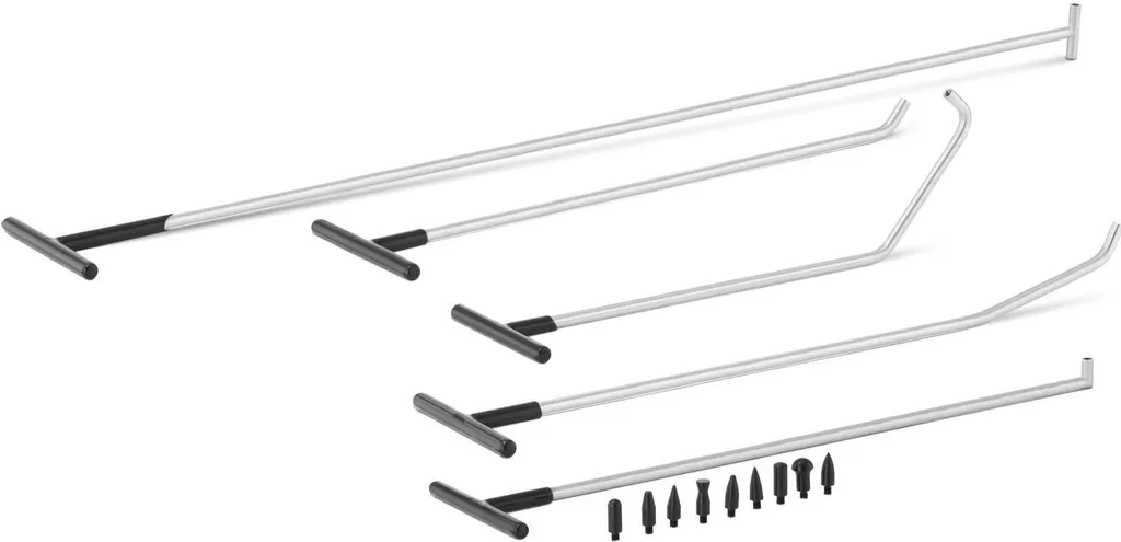 Réparer les impacts de grêle avec le kit de 5 tiges débosselage MSW