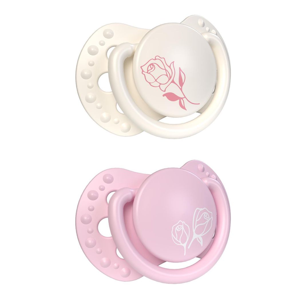 LOVI Smoczek silikonowy dynamiczny Classy Petite Rose 0-2 m Zdjęcie produktu 