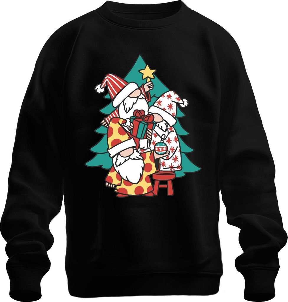 Schwedische Gnome Weihnachtsbaum - Weihnachten Weihnachtsgeschenk Christmas Uni Weihnachtspullover, Schwarz, XXL