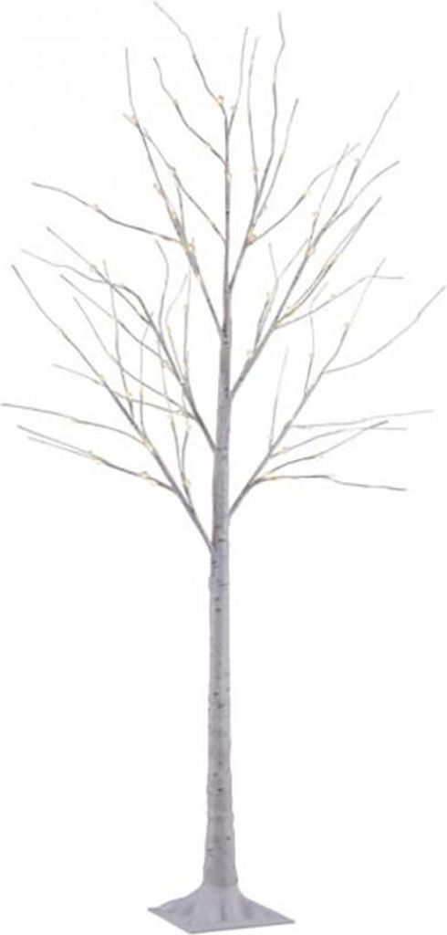 LED Stehleuchte, Baum, Birken Optik, IP44, H 180 cm