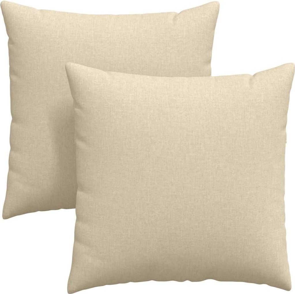 vidaXL Sofakissen 2 pcs Creme 60 x 60 cm Stoff