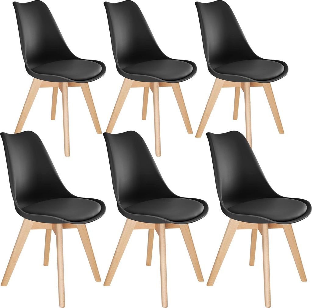 tectake® Set Esszimmerstuhl Frederikke Scandi-Design 49 x Produktbild 