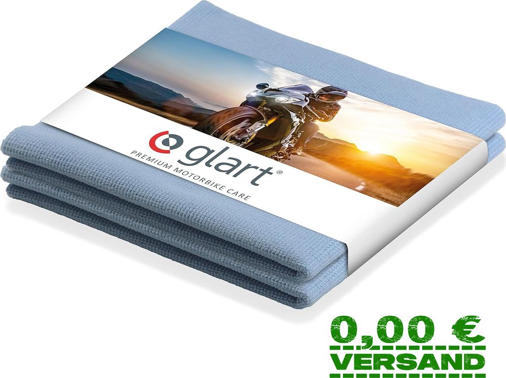Glart 42BBM Auto Trockentuch 2er Premium Motorrad Mikrofasertücher 70x40cm