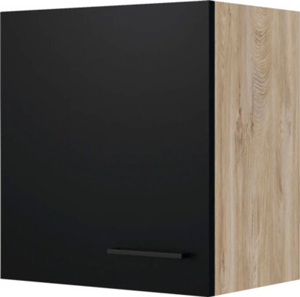Flex Well Hängeschrank Capri BxTxH 50 x 32 x 54,8 cm schwarz matt antifingerprint zerlegt Anschlag reversibel 00012513