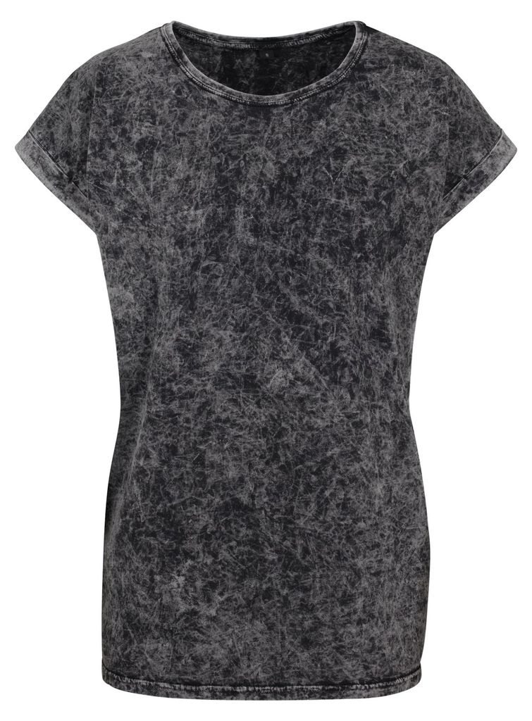 Build Your Brand - T-Shirt Überschnittene Schulter für Damen LT3265 (4XL) (Dunkelgrau/Weiß)