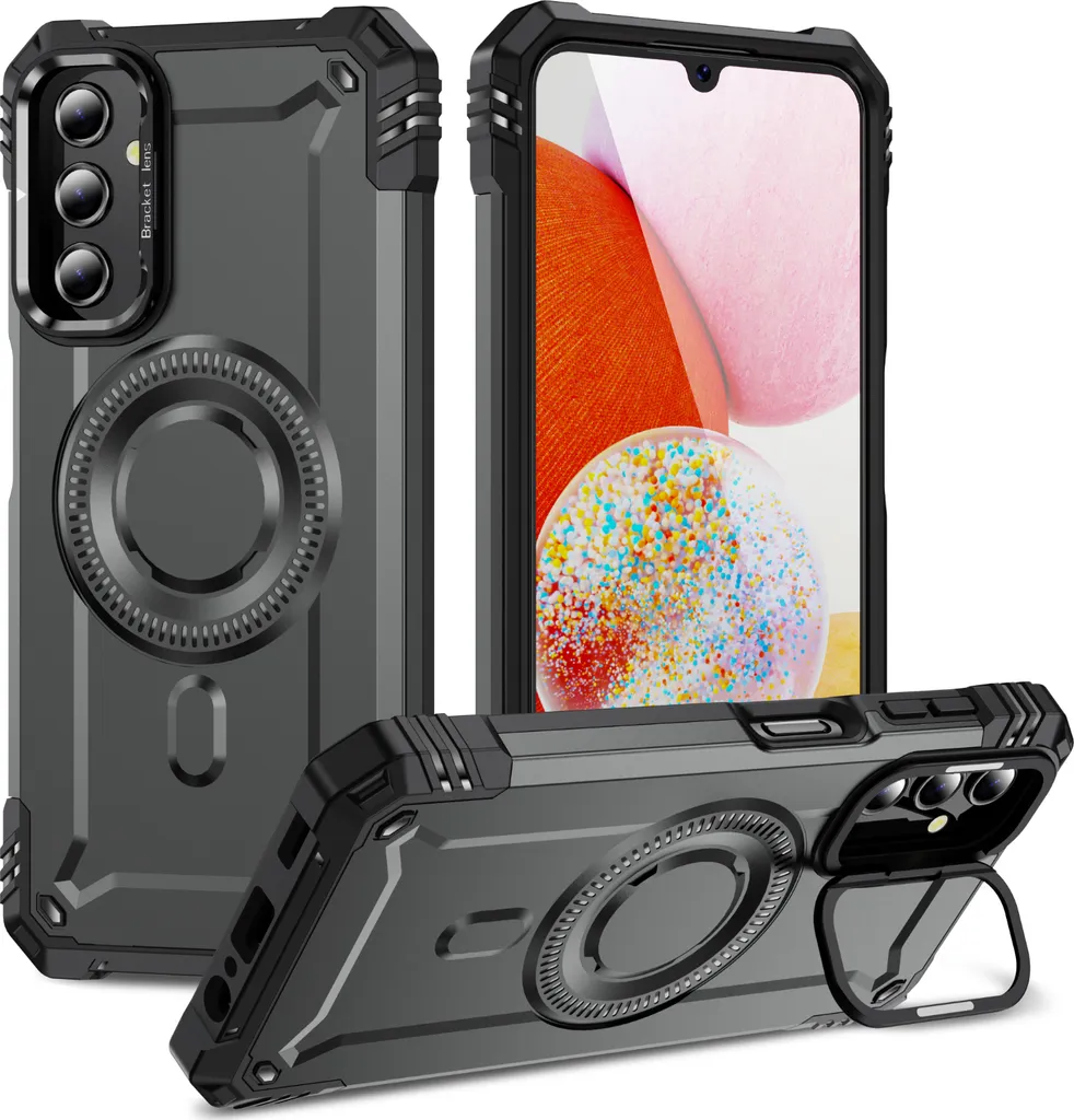 Cover Militare Samsung A14 4G/5G | Supporto Magnetico e Ring Holder