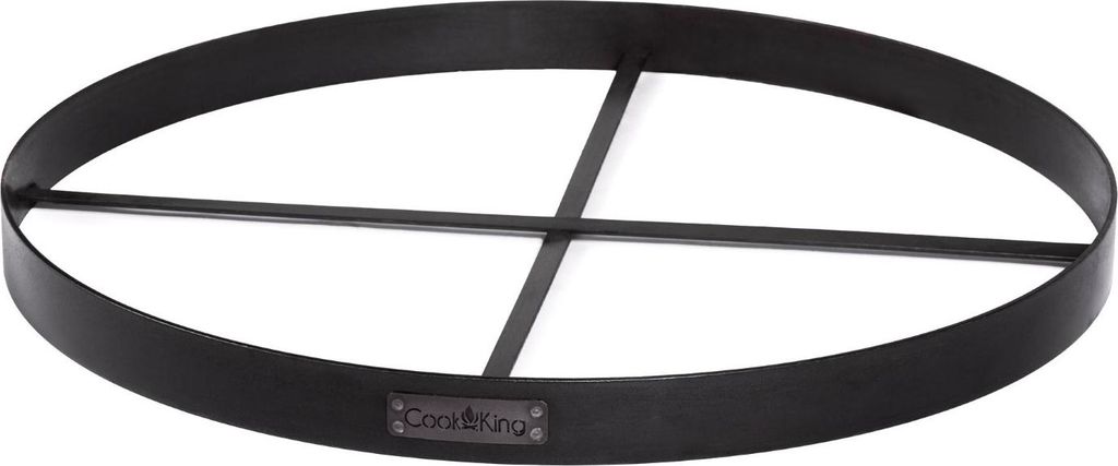 Basis für Feuerschalen rund Ø 80 cm Stahl schwarz befüllbar mit Dekosteinen