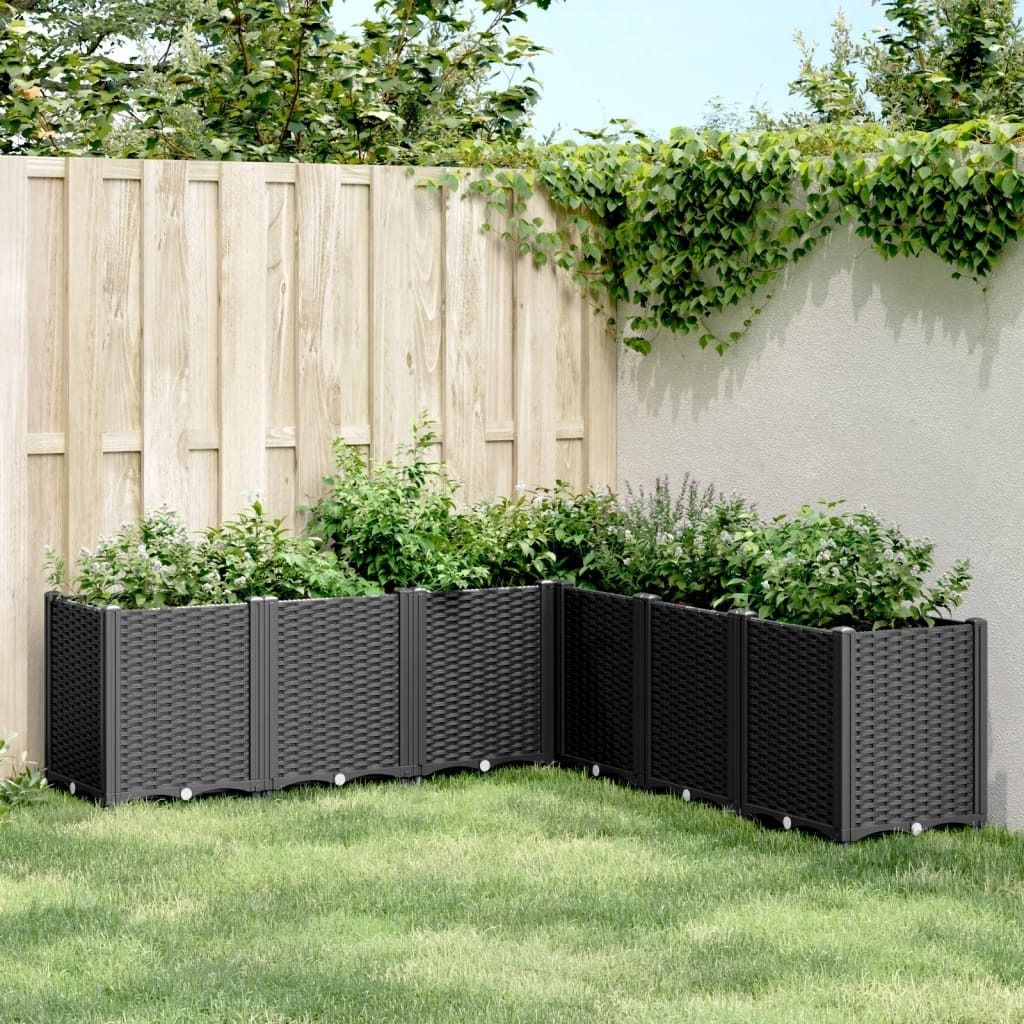 Maison Exclusive - Pflanzkübel Schwarz 160x160x53 cm PP