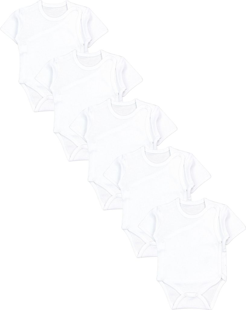 TupTam Baby Jungen Kurzarm Wickelbody Baumwolle Body 5er Set , Farbe: Farbenmix 5, Größe: 74