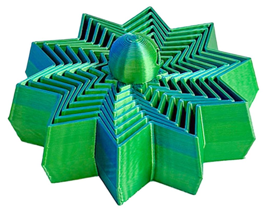 Erweiterter sensorischer Fidget-Stern, wirbelnder Spiralstern, flexibler Drehturm mit Griff zur Stress- und Angstbewältigung, ideal für Zuhause, ...