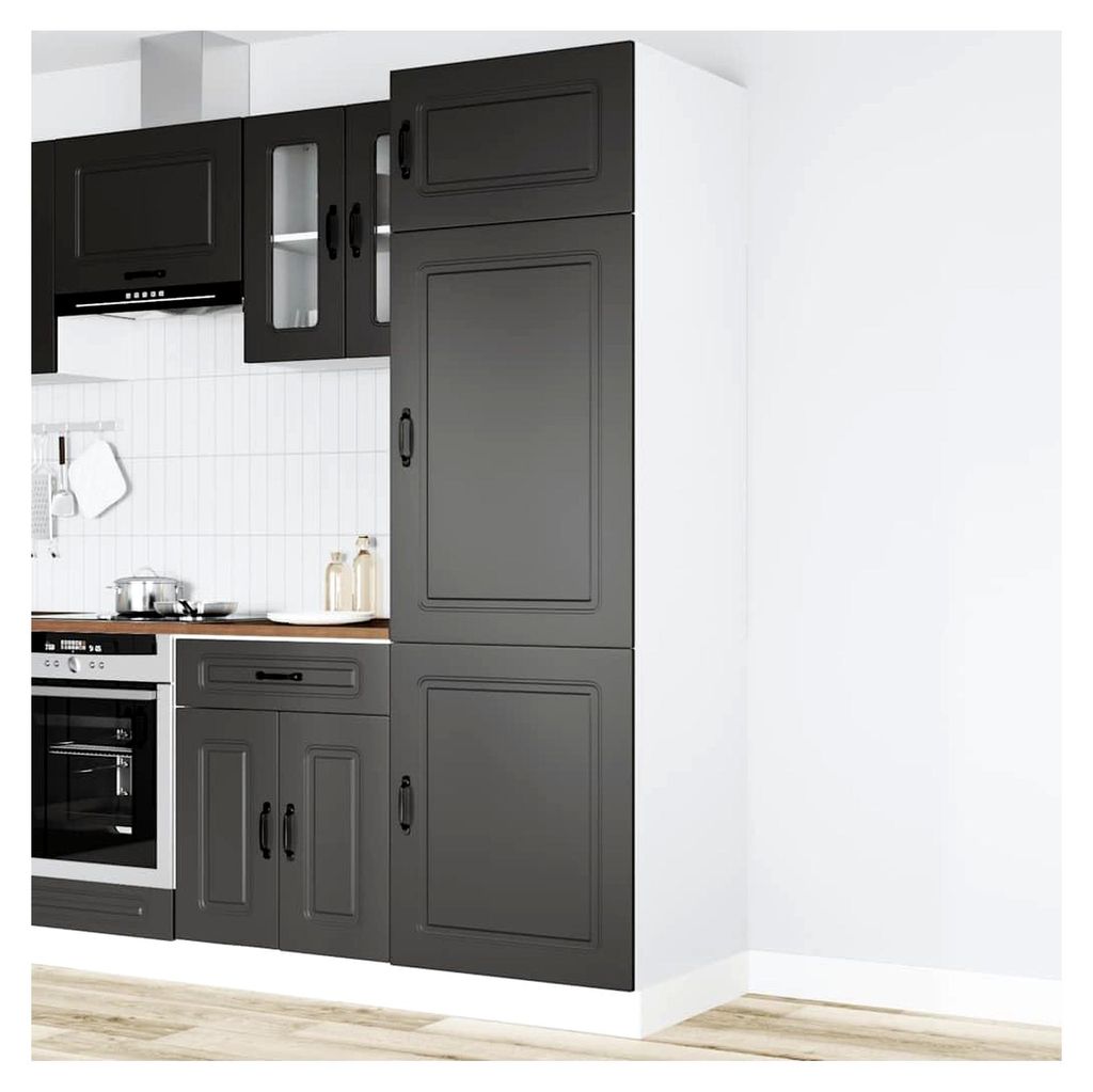 Küchenschrank Kalmar Schwarz aus Holz