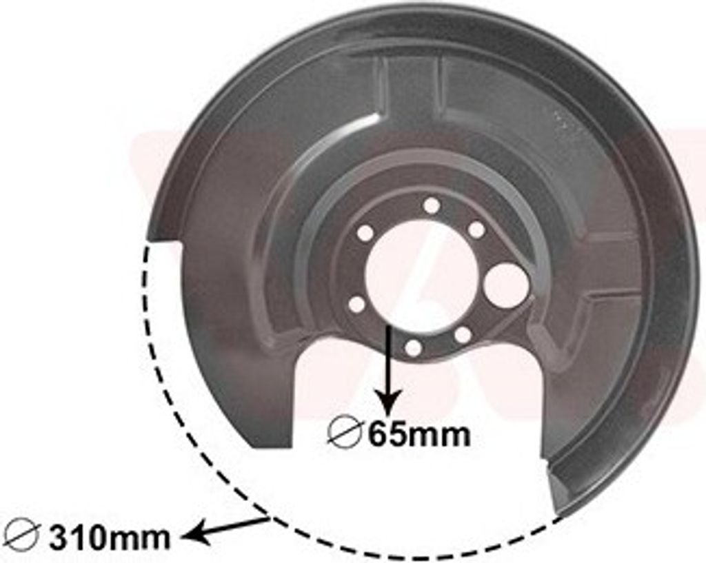 VAN WEZEL Spritzblech Bremsscheibe für AUDI A4 Limousine (8D2, B5) Hinten Rechts 0322374 Ankerblech