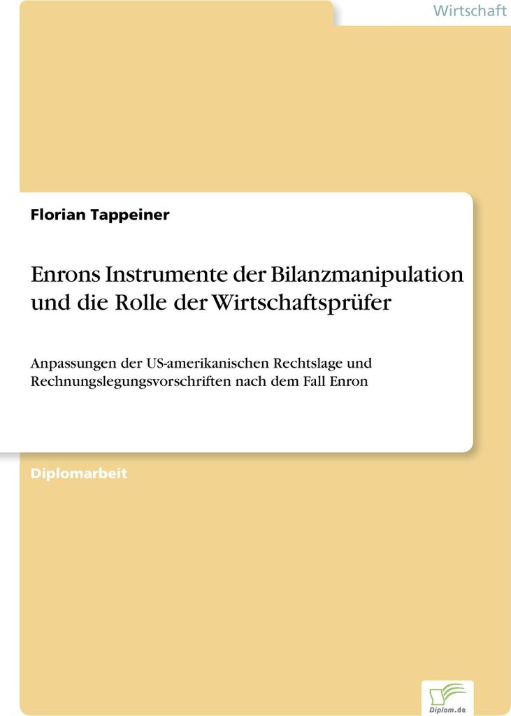 Enrons Instrumente der Bilanzmanipulation und die Rolle der Wirtschaftsprüfer