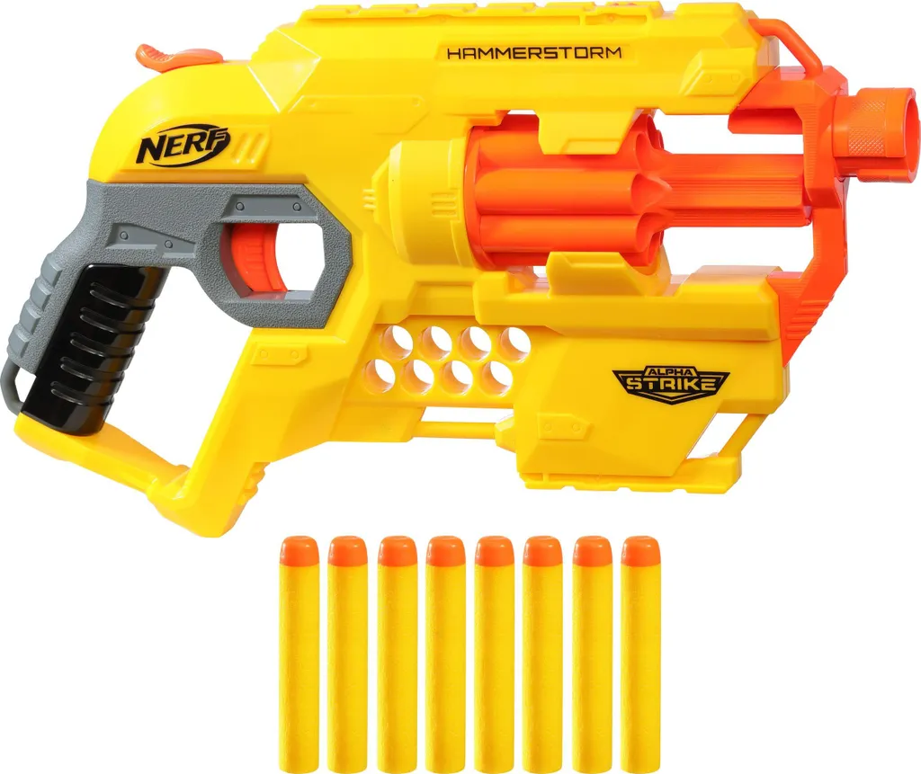 Blaster Nerf Alpha Strike Hammerstorm avec armement par chien manuel