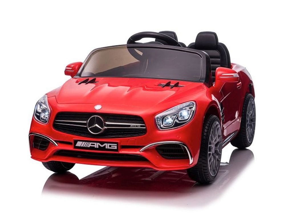 TPFLiving Elektro-Kinderauto Mercedes SL 65 AMG rot - Sportwagen für Kinder - Kinderauto Mercedes SL 65 AMG - Elektroauto für Kinder - Kinderfahr...