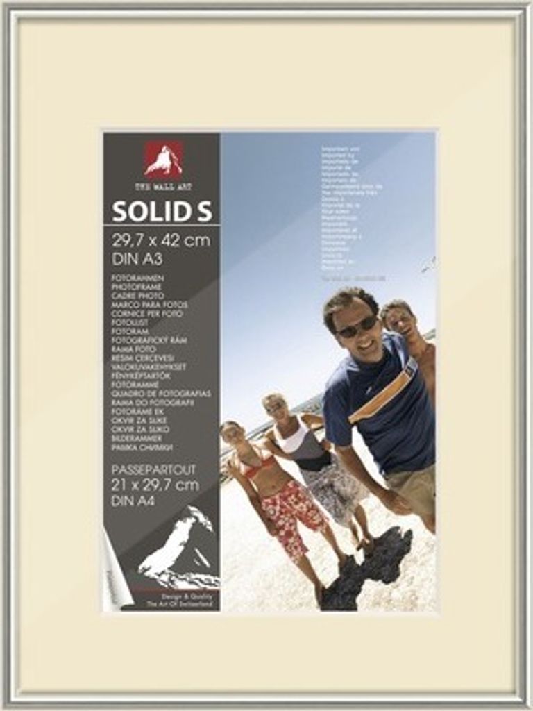 Bilderrahmen Kunststoff silber 29,7x42 cm (DIN A3) Produktbild 